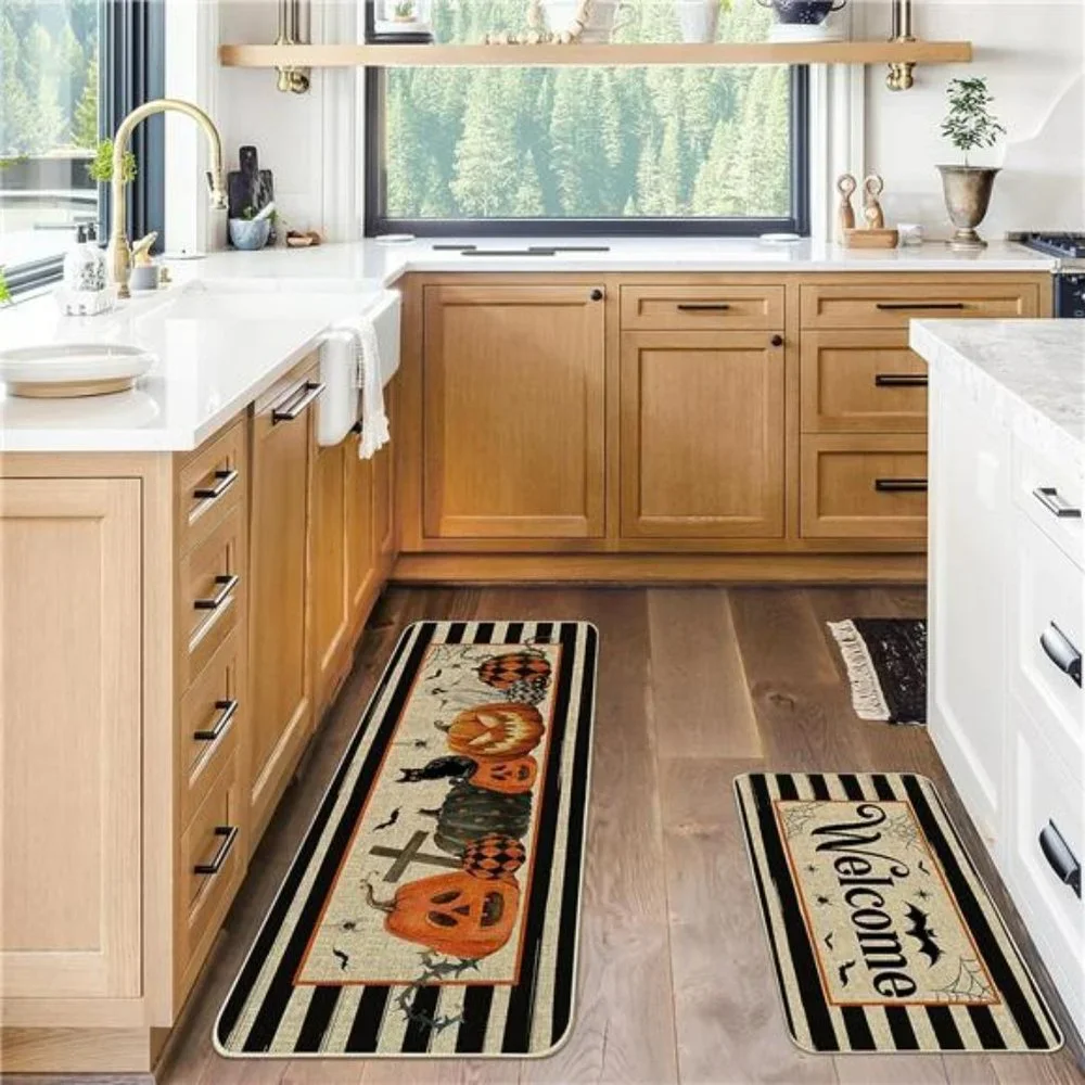Halloween Kitchen Mats Set of 2, Halloween Kitchen Rugs and Mats,17x29 
